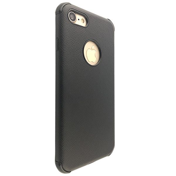 Чохол-накладка DK силікон з шкірою черепахи для Apple iPhone 7 / 8 (black) 05230 фото