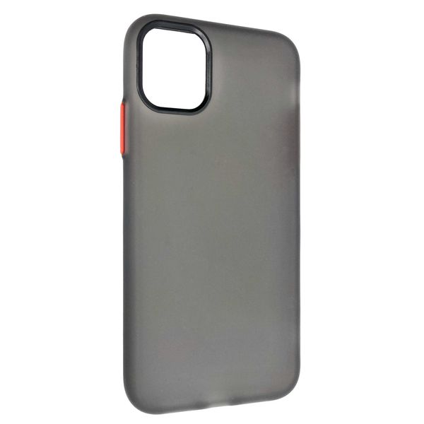 Чохол-накладка DK Silicone Matting Silk для Apple iPhone 11 (black / red) 09891-814 фото