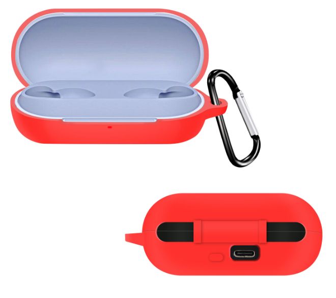 Чехол-накладка DK Silicone Candy Friendly с карабином для Sony WF-C700N (red) 017503-074 фото