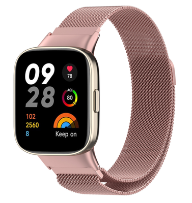 Ремешок DK Metal Milanese Loop Magnetic для Xiaomi Redmi Watch 3 (pink rose) 015832-328 фото