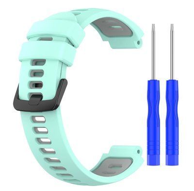 Ремінець CDK для Garmin Approach S20 | Silicone Double Color Sport Band Classic (022055) (mint / grey) 022258-118 фото