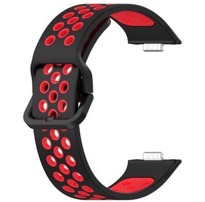 Ремінець CDK для Huawei Watch Fit 4 | Silicone Sport Band Nike (017791) (black / red) 020995-963 фото