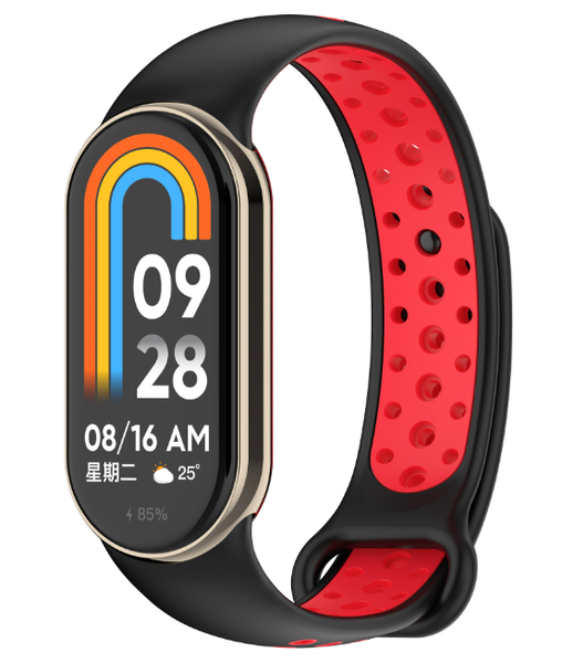Ремешок DK Silicone Sport Band Nike для Xiaomi Mi Band 8 (black / red) 015815-963 фото