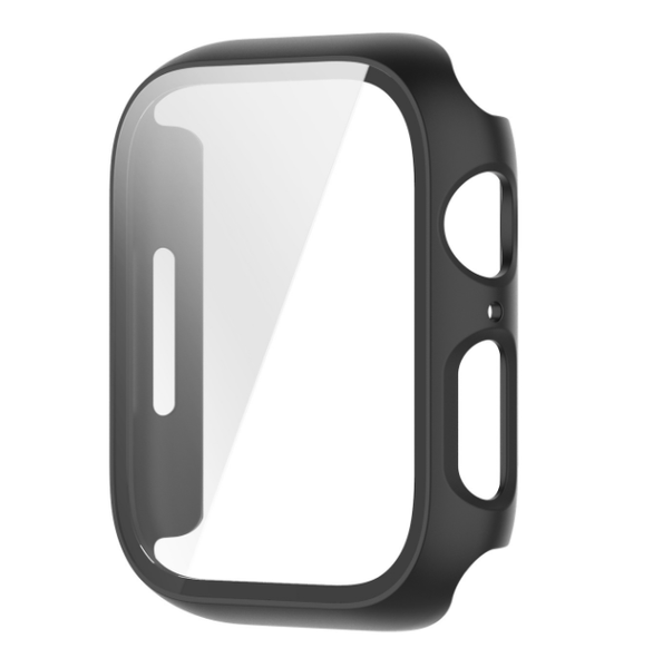 Чехол-накладка DK Пластик Soft-Touch Glass Full Cover для Apple Watch 45mm (black) 013559-124 фото
