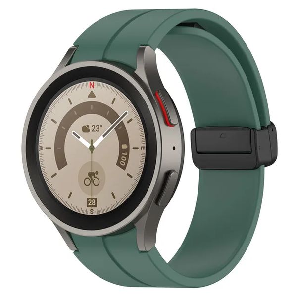 Ремешок CDK Silicone Sport Magnetic "L" для Samsung Watch6 Classic (R950 / R955) 43mm (015834) (green / black) 016368-994 фото