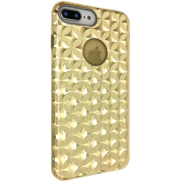 Чехол-накладка DK силикон райский дождик пластик вставка Stars для Apple iPhone 7 Plus / 8 Plus (gold) 06552-723 фото