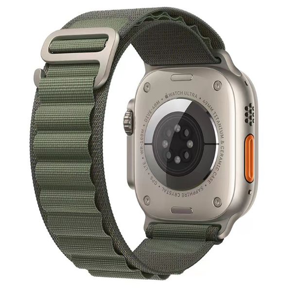 Ремінець CDK для Apple Watch 42mm (Series 10) | Polyester Alpine Loop (015586) (green) 018036-133 фото