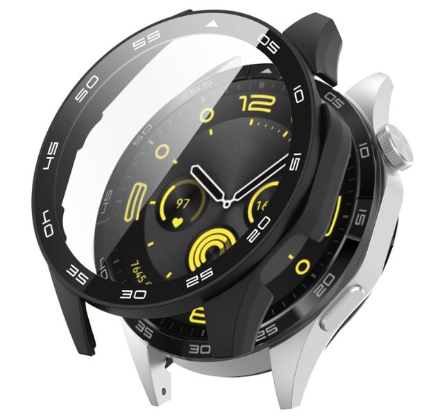 Чехол-накладка DK Пластик Soft-Touch Glass Full Cover для Huawei Watch GT 4 46mm (black) 017261-124 фото