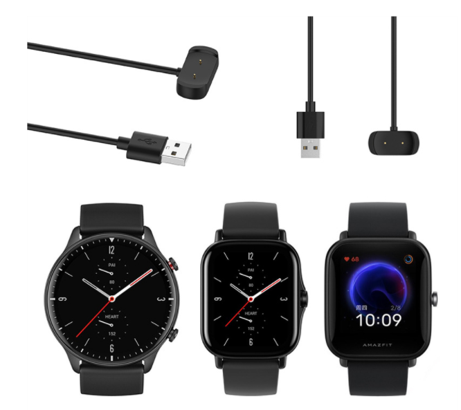 Зарядное устройство CDK кабель (1m) USB для Xiaomi Amazfit GTS 4 mini (011925) (black) 015226-124 фото