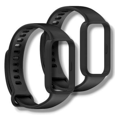 Ремешок-бампер 2шт CDK для Xiaomi Mi Smart Band 9 Active | Sport Band (018850) (black) 022340-124 фото