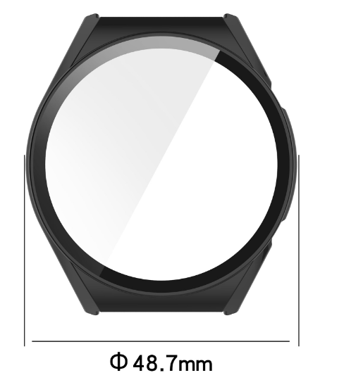 Чехол-накладка DK Пластик Glos Glass Full Cover для Xiaomi Watch S1 (black) 014427-124 фото