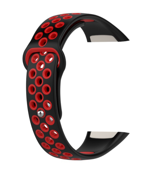 Ремінець DK Silicone Sport Band Nike для Honor Band 6 (012812) (black / red) 012812-963 фото