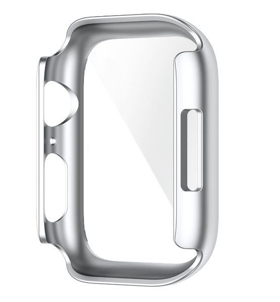 Чехол-накладка DK Пластик Soft-Touch Glass Full Cover для Apple Watch 45mm (silver) 013559-227 фото