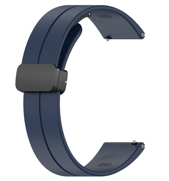 Ремінець DK Silicone Sport Magnetic 22 mm для Смарт-Часів Huawei, Samsung, Xiaomi (016431) (dark blue) 016431-132 фото