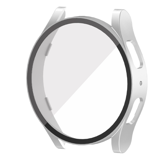 Чохол-накладка CDK Пластик Soft-Touch Glass Full Cover для Samsung Watch4 (R870/R875)44mm (015087) (silver) 015088-227 фото