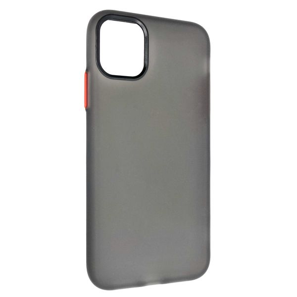 Чохол-накладка DK Silicone Matting Silk для Apple iPhone 11 Pro Max (black / red) 09893-814 фото