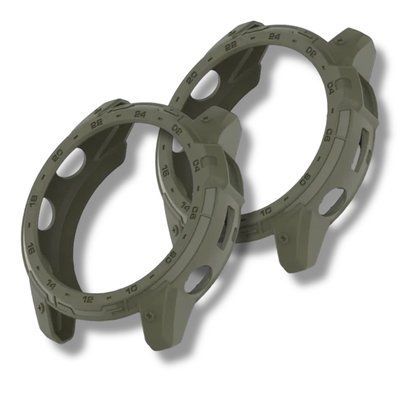 Чехол-бампер 2шт CDK Силикон Outlines для Garmin Tactix 7 Pro (015830) (green) 022825-133 фото