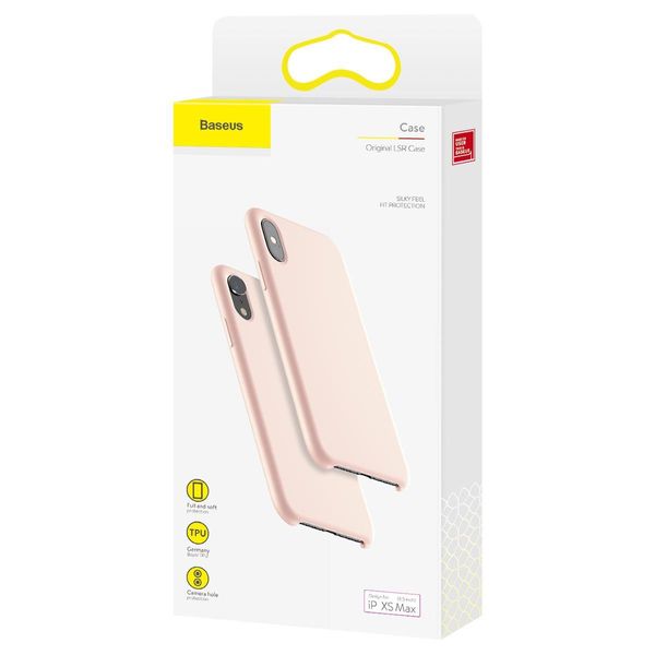 Чехол-накладка силикон Baseus Original LSR Case для Apple iPhone XS Max (pink) (WIAPIPH65-ASL04) 08663-336 фото