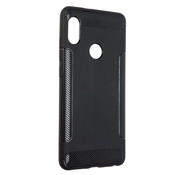Чохол-накладка DK Silicone Carbon Soft Edge для Xiaomi Redmi 7 (black) 08755-722 фото