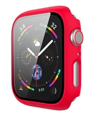 Чехол-накладка DK Пластик Soft-Touch Glass Full Cover для Apple Watch 38mm (red) 013784-126 фото