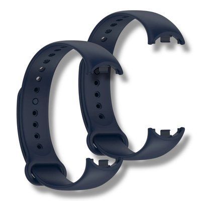 Ремінець 2 шт CDK для Xiaomi Mi Smart Band 8 | Silicone Sport Band (015812) (dark blue) 022274-132 фото