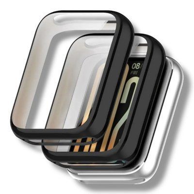 Чехол-накладка 2шт CDK для Xiaomi Mi Smart Band 9 Pro | Silicone Face Case (018828) (black) 023151-124 фото