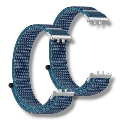 Ремінець 2 шт CDK для Samsung Galaxy Fit3 (R390) | Nylon Sport Loop (018159) (blue) 022335-125 фото