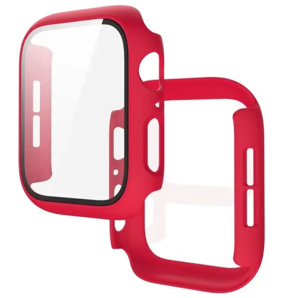 Чехол-накладка DK Пластик Soft-Touch Glass Full Cover для Apple Watch 38mm (red) 013784-126 фото