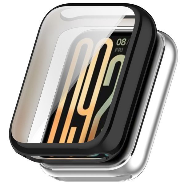 Чехол-накладка 2шт CDK для Xiaomi Mi Smart Band 9 Pro | Silicone Face Case (018828) (black) 023151-124 фото