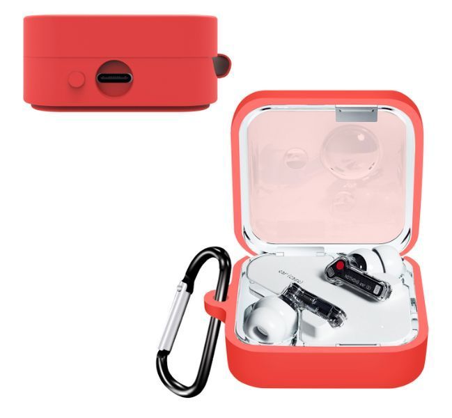 Чохол-накладка CDK для Nothing Ear (3) | Silicone Candy Friendly з карабіном (016461) (red) 022110-074 фото