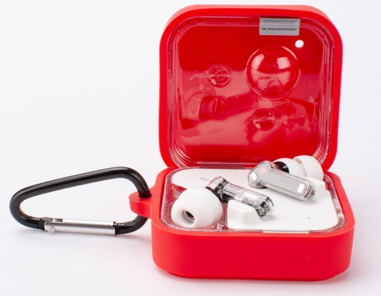 Чохол-накладка CDK для Nothing Ear (3) | Silicone Candy Friendly з карабіном (016461) (red) 022110-074 фото