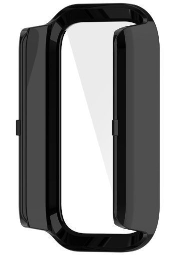 Чохол-накладка DK для Xiaomi Mi Smart Band 9 Active | Пластик Gloss Glass Full Cover (018832) (black) 018833-124 фото