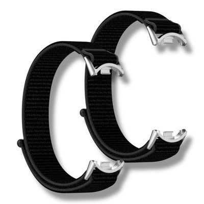 Ремешок 2шт CDK для Xiaomi Mi Smart Band 9 | Nylon Sport Loop (018018) (black) 022273-124 фото