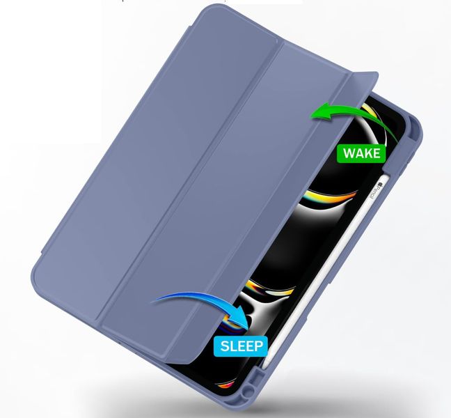 Чохол-книжка DK для Apple iPad Air 13" M2 2024 Екошкіра силікон Smart Case Слот під стилус (017899) (lavender grey) 017899-032 фото