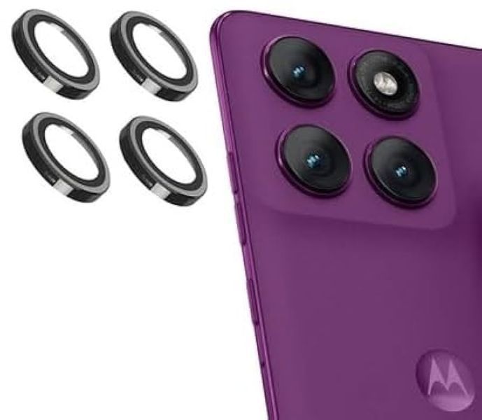 Защитное стекло DK для Motorola Edge 60 Pro | на камеру Lens Metal Ring Eagle Eye (022525) (black) 022525-062 фото
