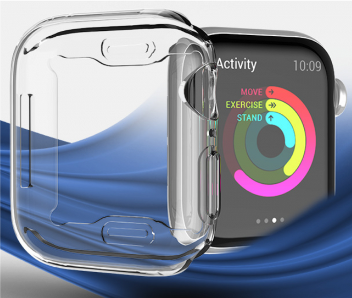 Чехол-накладка DK Silicone Face Case для Apple Watch 44mm (clear) 08980-756 фото