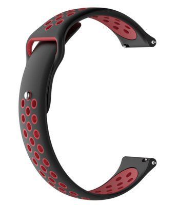 Ремінець CDK для Garmin Approach S12 | 20mm Silicone Sport Band Nike (011906) (black / red) 019973-963 фото