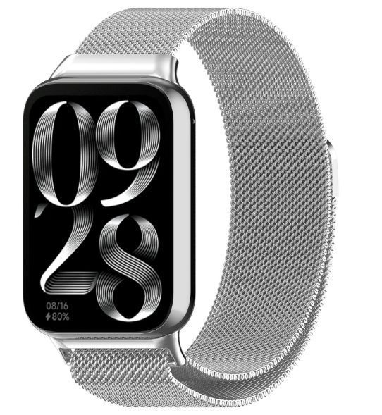 Ремінець 2шт CDK для Xiaomi Mi Smart Band 9 Pro | Metal Milanese Loop Magnetic (017123) (silver) 022309-227 фото