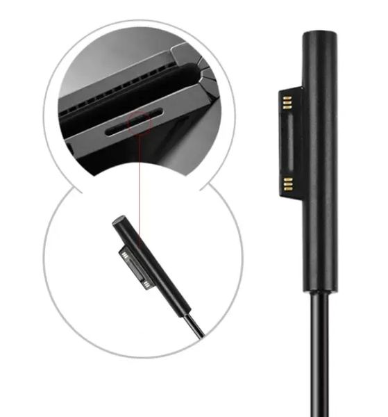 Кабель DK 180см Cable Type-C / USB-C для Microsoft Surface Go / Book / Laptop / Pro (black) 015541-693 фото