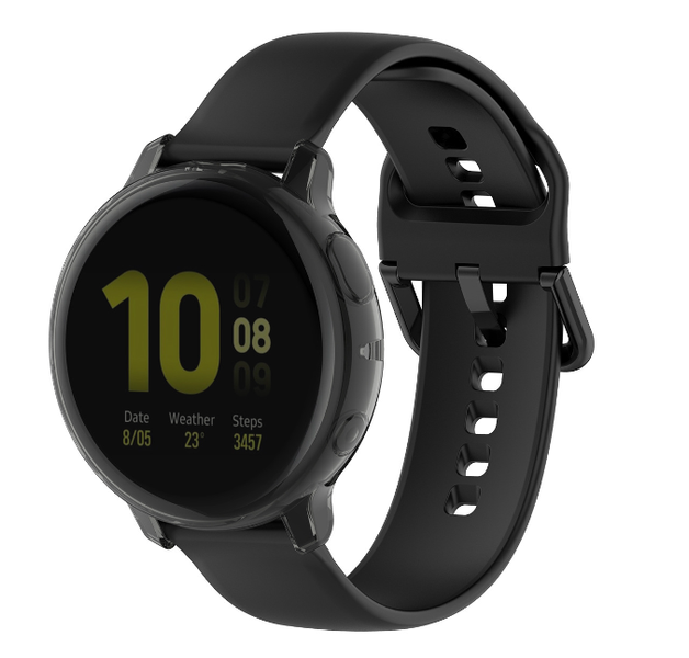 Чехол-накладка DK Silicone Face Case для Samsung Galaxy Watch Active 2 (R820 / R825) 44mm (black / clear) 011421-047 фото