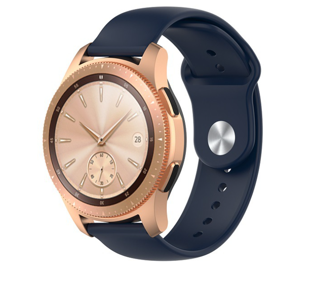 Ремінець DK 20mm Silicone Sport Band для Смарт-Годинників Huawei, Samsung, Xiaomi (011908) (dark blue) 011908-132 фото