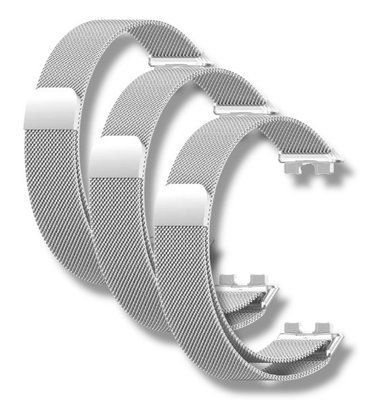 Ремінець 3 шт CDK для Huawei Band 10 | Metal Milanese Loop Magnetic (015813) (silver) 021821-227 фото