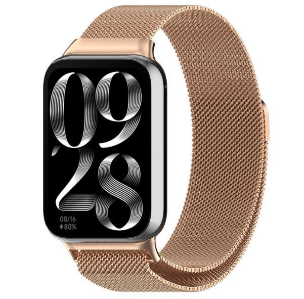 Ремешок 2шт DK для Xiaomi Mi Band 8 Pro | Metal Milanese Loop Magnetic (017123) (rose gold) 022310-229 фото