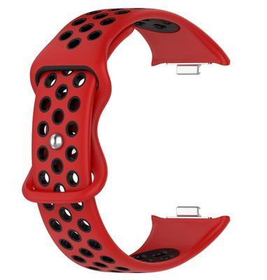 Ремешок CDK для Xiaomi Mi Smart Band 9 Pro | Silicone Sport Band Nike (017600) (red / black) 018667-996 фото