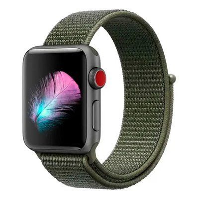 Ремінець CDK для Apple Watch 45 mm (Series 7 / 8 / 9) Nylon Sport Loop (09038) (olive flak) 018053-027 фото