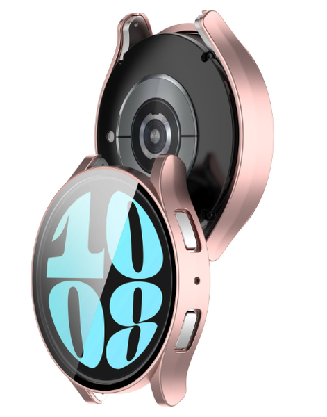 Чехол-накладка DK Пластик Soft-Touch Glass Full Cover для Samsung Galaxy Watch6 (R930 / R935) 40mm (pink rose) 016446-328 фото
