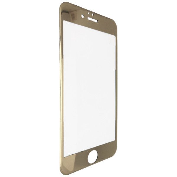 Захисне скло на весь екран дзеркало з пластик борт для Apple iPhone 6/6S (gold) 03283 фото