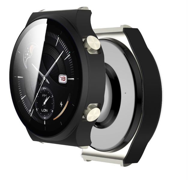 Чохол-накладка DK Пластик Gloss Стекло Full Cover для Huawei Watch GT 2 Pro 46mm (black) 016252-124 фото