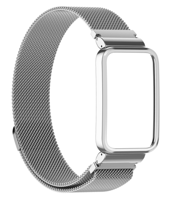 Ремінець-бампер DK Metal Milanese Loop Magnetic для Xiaomi Mi Band 7 Pro (silver) 015695-227 фото