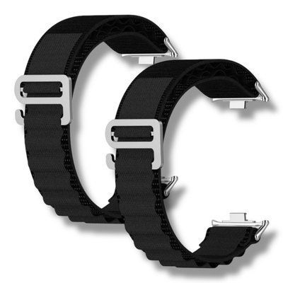 Ремешок 2шт CDK для Xiaomi Redmi Watch 6 | Polyester Alpine Loop (018837) (black) 022740-124 фото